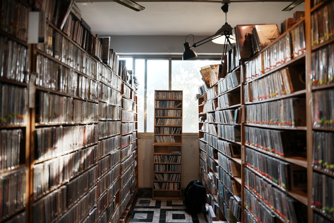 Stack of labelled analogue videotapes from a television archive